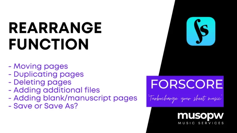 forScore | Rearrange Function: 5 Ways to Empower Your Music Organisation and Performance