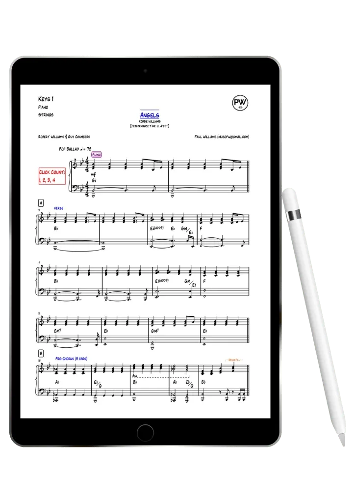 iPad with Sheet Music New